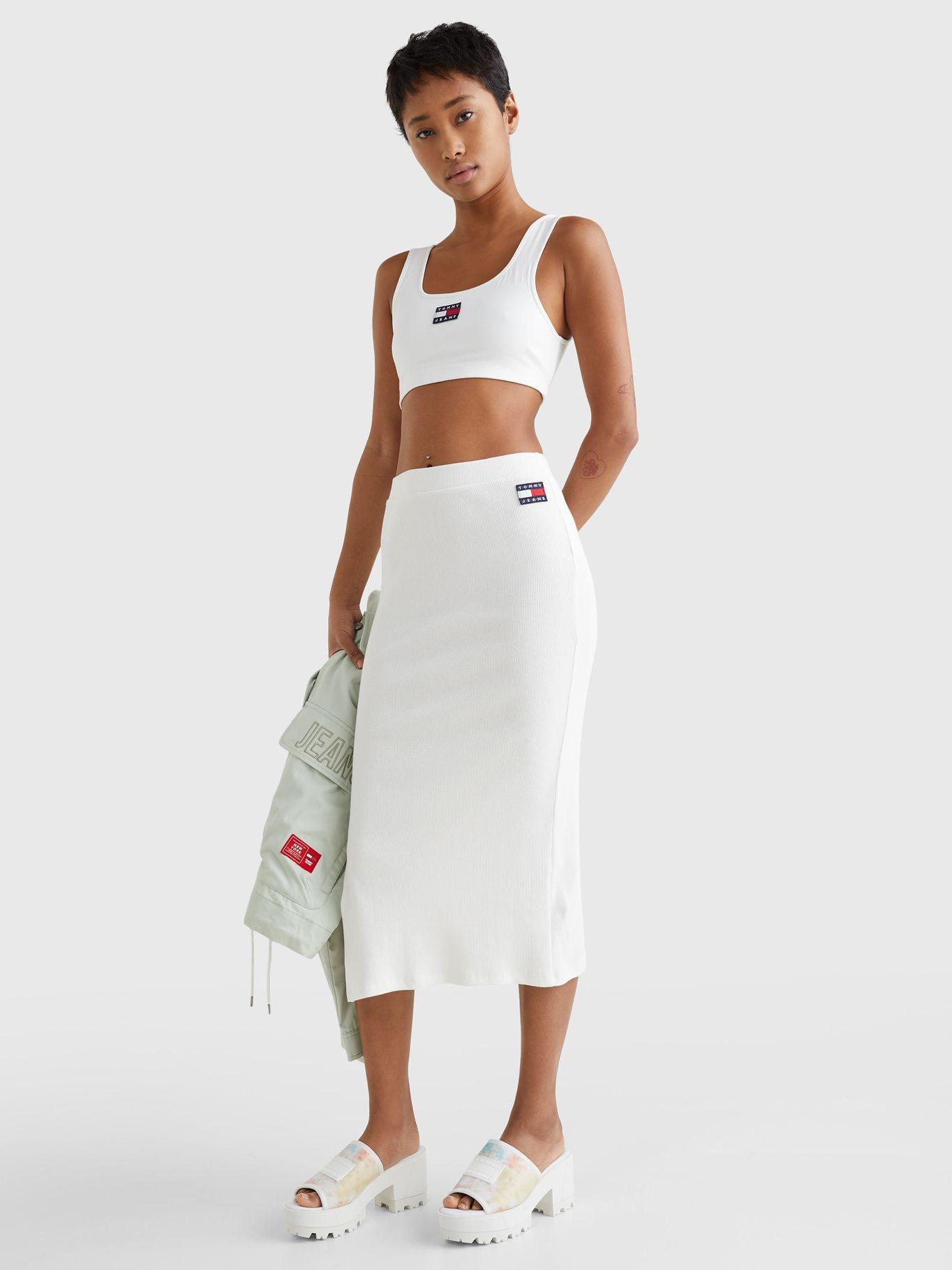 Polera Cropped Con Parche Blanco Tommy Hilfiger-3