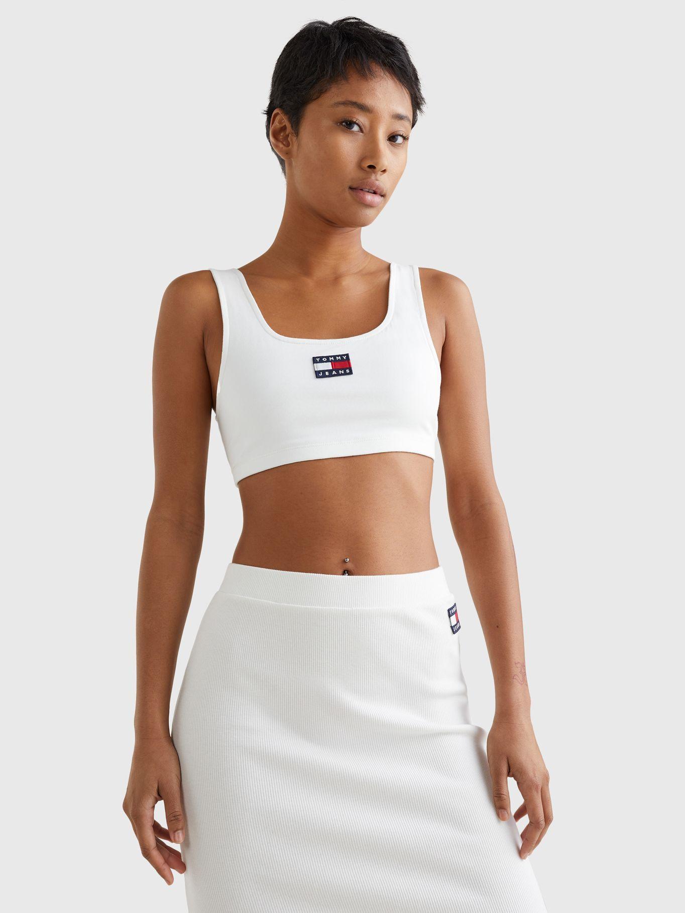 Polera Cropped Con Parche Blanco Tommy Hilfiger-0