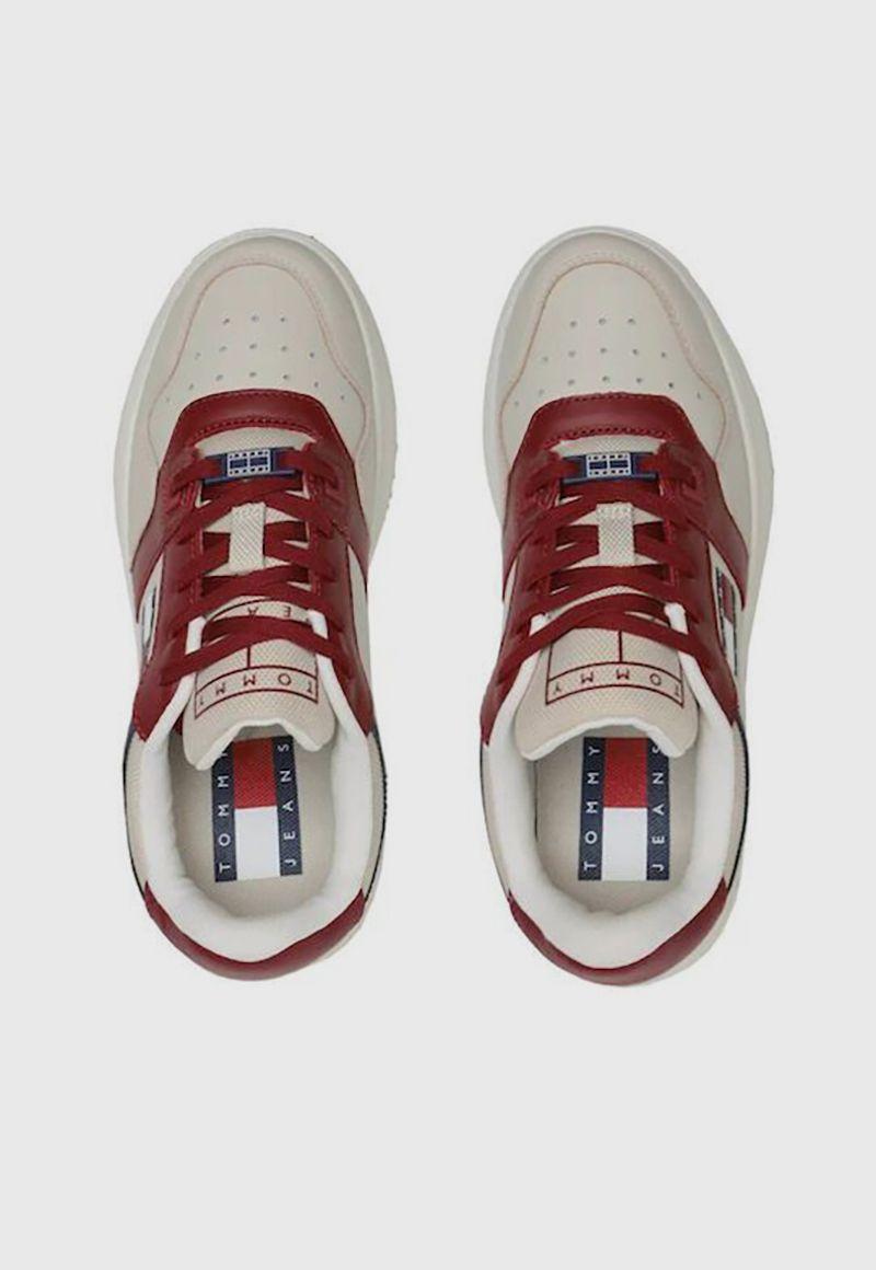 ZAPATILLAS RETRO BASKET DE CUERO BEIGE TOMMY HILFIGER-2