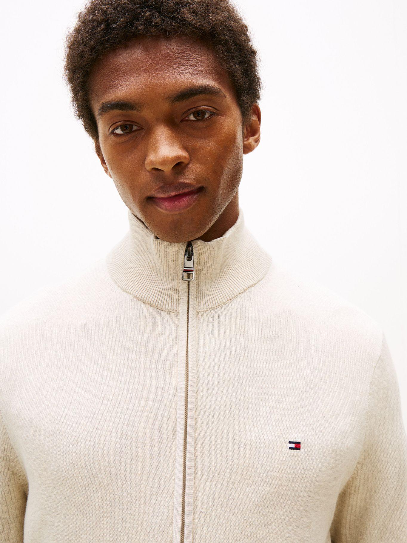 Sweater Essential Cotton  Cierre Beige Tommy Hilfiger-3