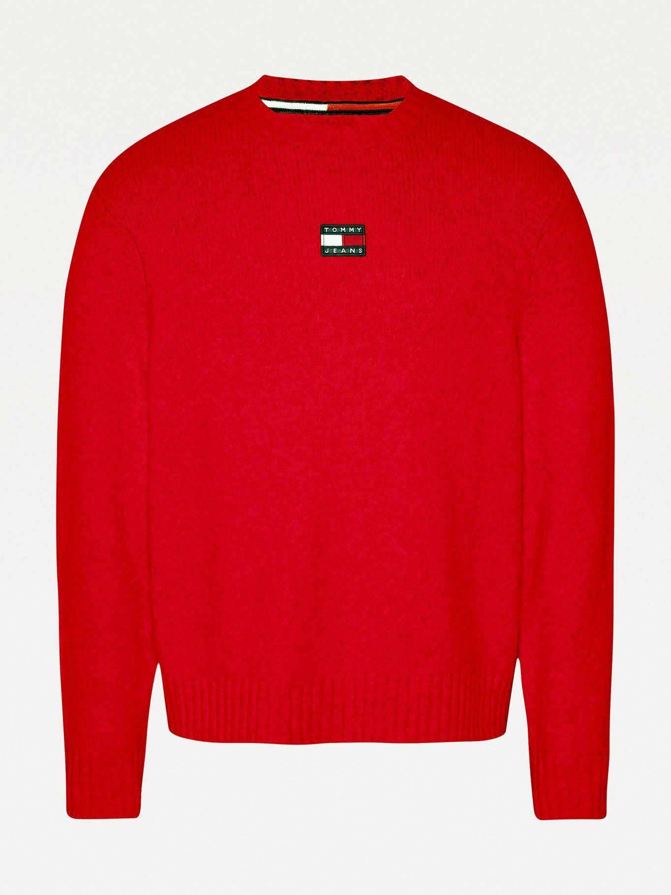 Sweater Solid Con Parche Rojo Tommy Jeans F2-3