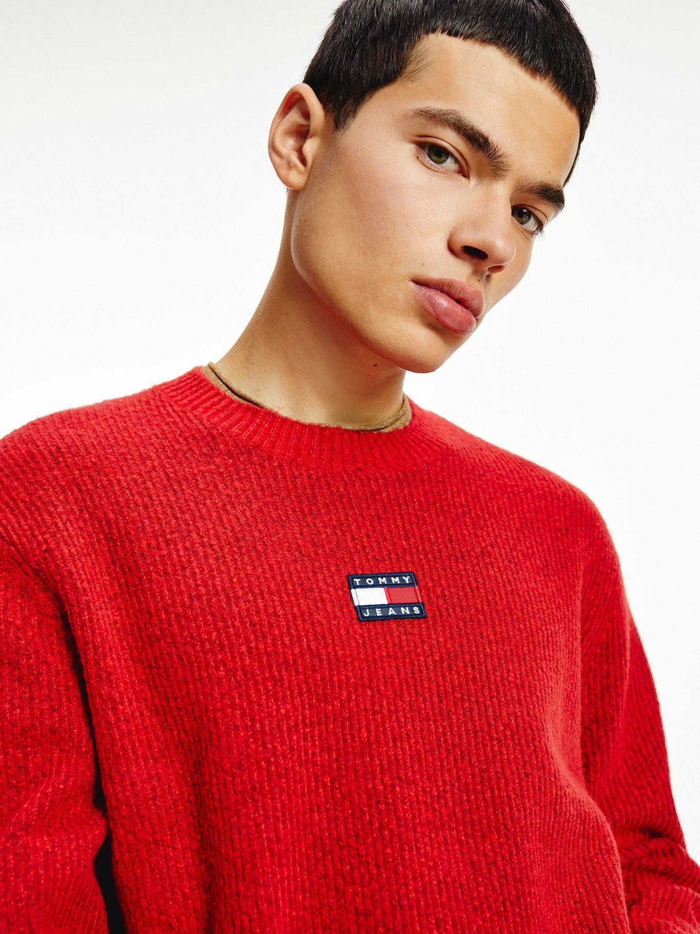 Sweater Solid Con Parche Rojo Tommy Jeans F2-2