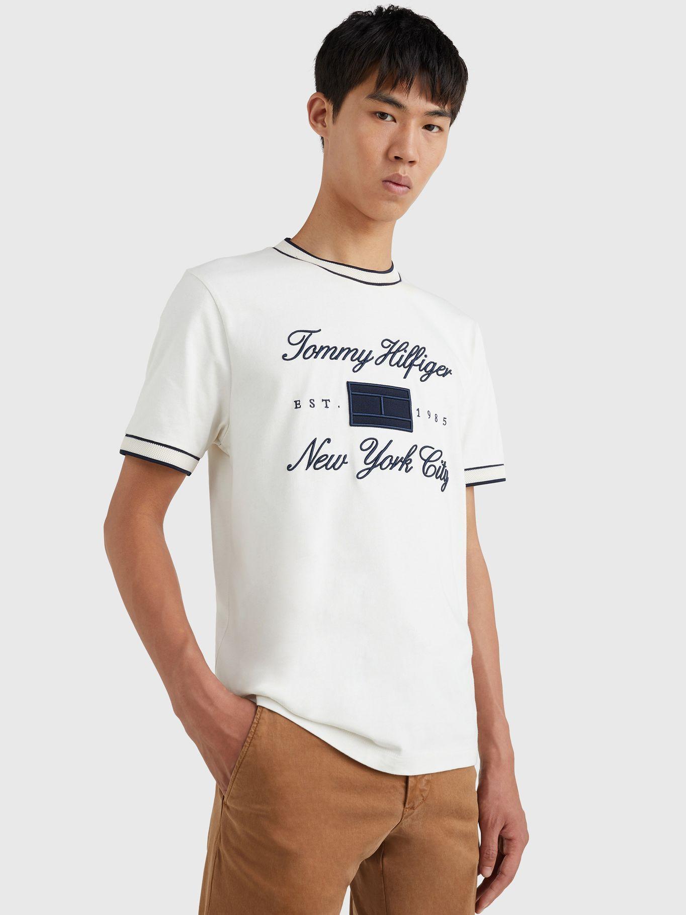 Polera Mixed Type Logo Blanco Tommy Hilfiger-0