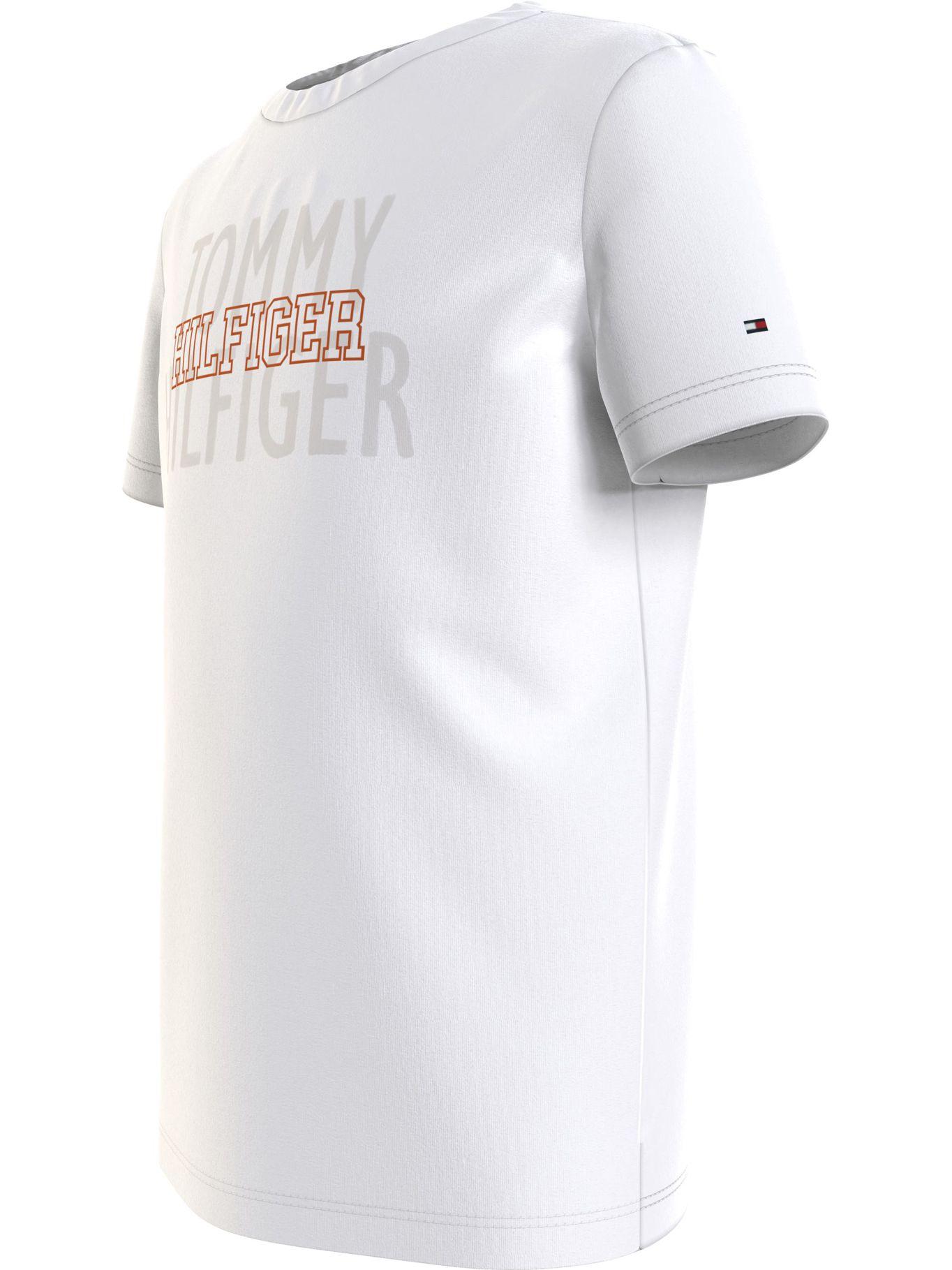 Polera De Niño De Algodón Con Logo Blanco Tommy Hilfiger-2