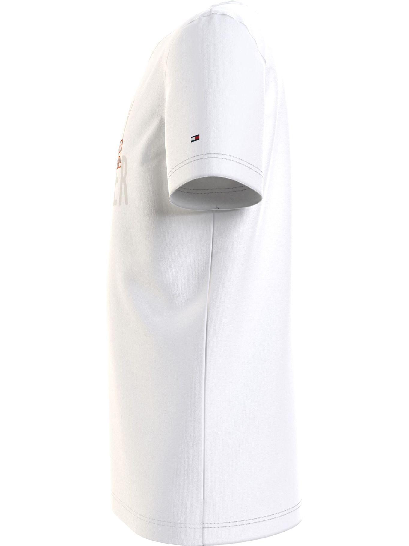 Polera De Niño De Algodón Con Logo Blanco Tommy Hilfiger-3