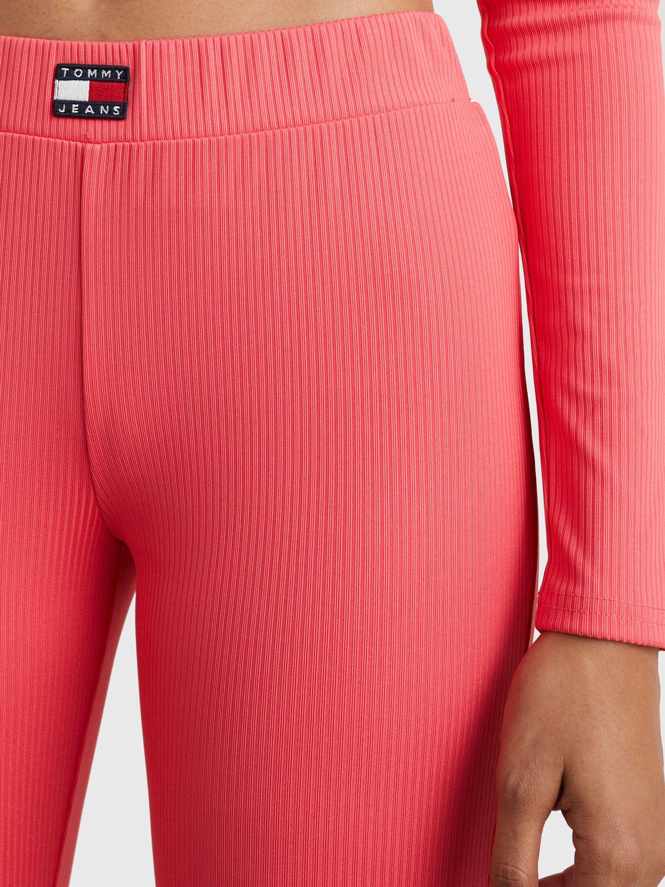 Leggings Acanalados Rosado Tommy Jeans-3