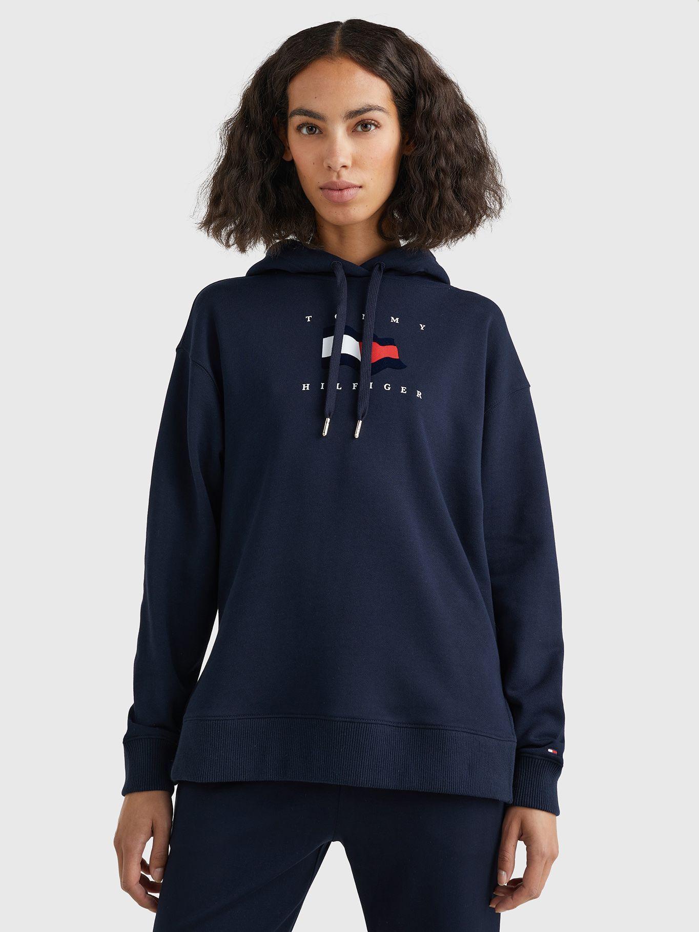 Polerón Con Logo Bandera Azul Tommy Hilfiger JN2-2
