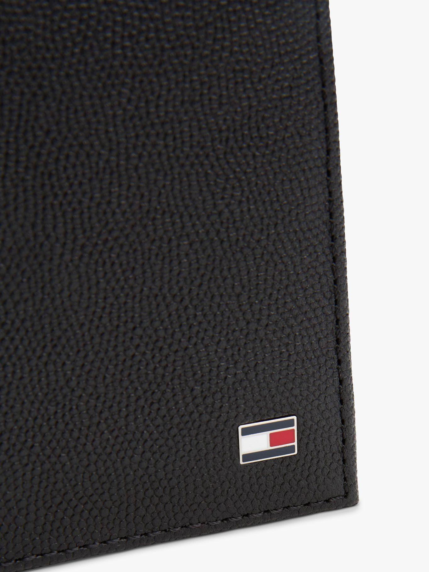 Billetera Flag Plegable De Cuero Negro Tommy Hilfiger-2