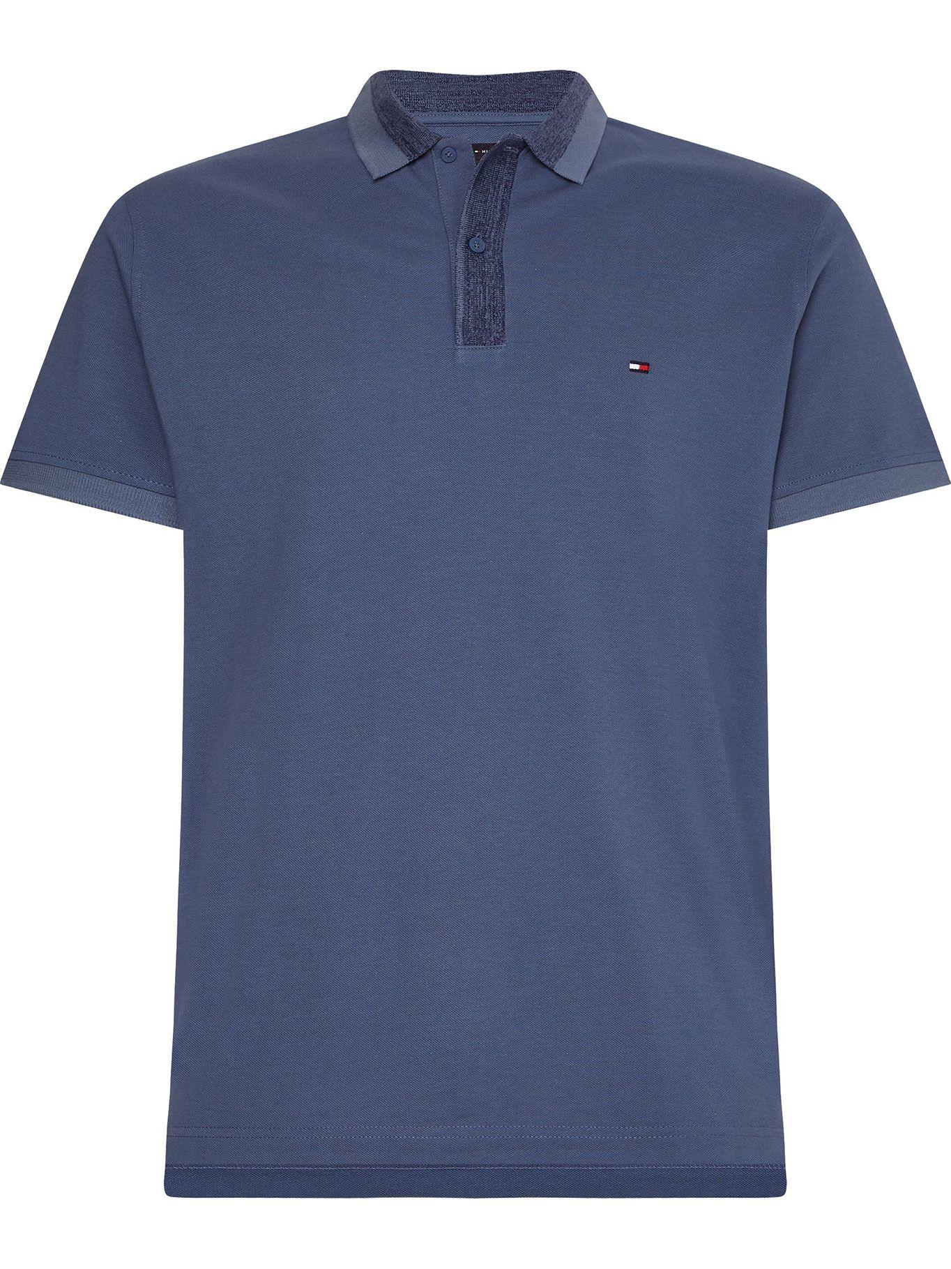 Polo Mouline Block Regular Fit Azul Tommy Hilfiger-0