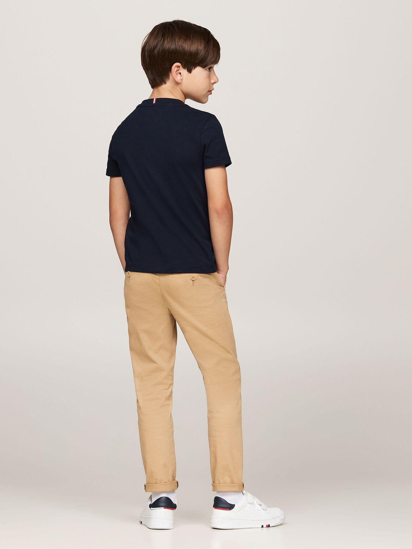 Polera De Niño Con Logo Gráfico Azul Tommy Hilfiger-2