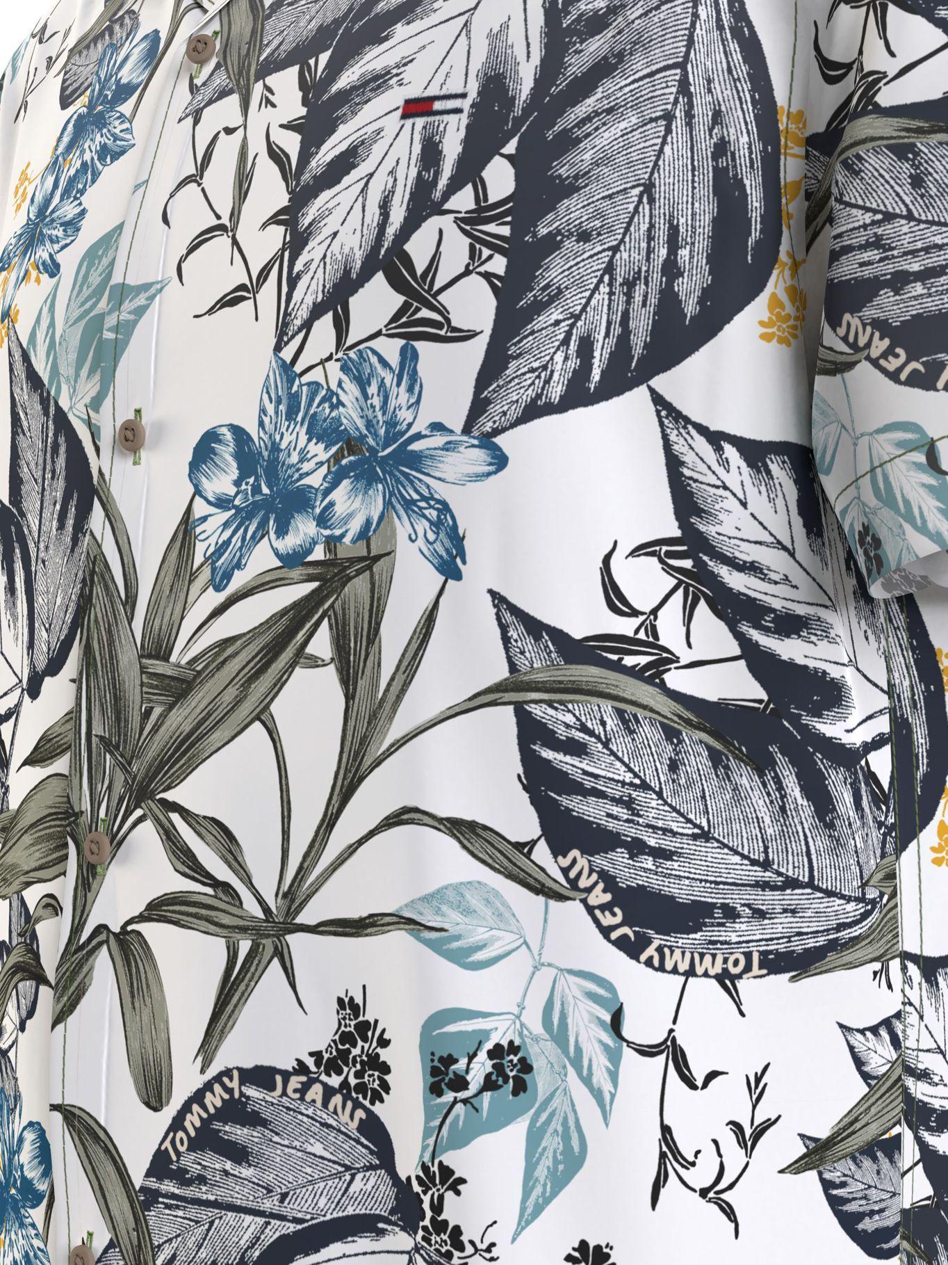 Camisa Con Estampado Hawaiano Blanco Tommy Jeans-4