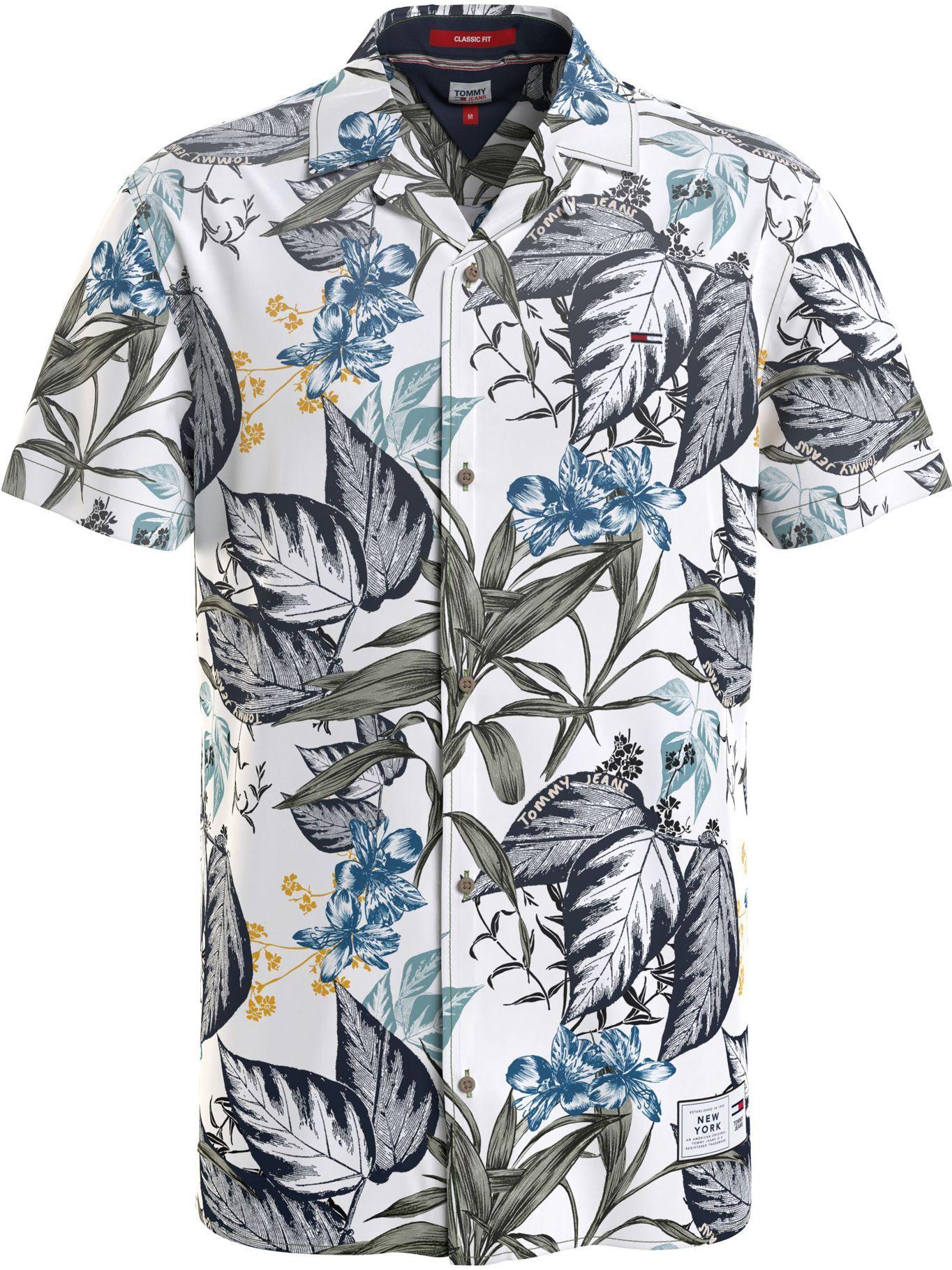 Camisa Con Estampado Hawaiano Blanco Tommy Jeans-0