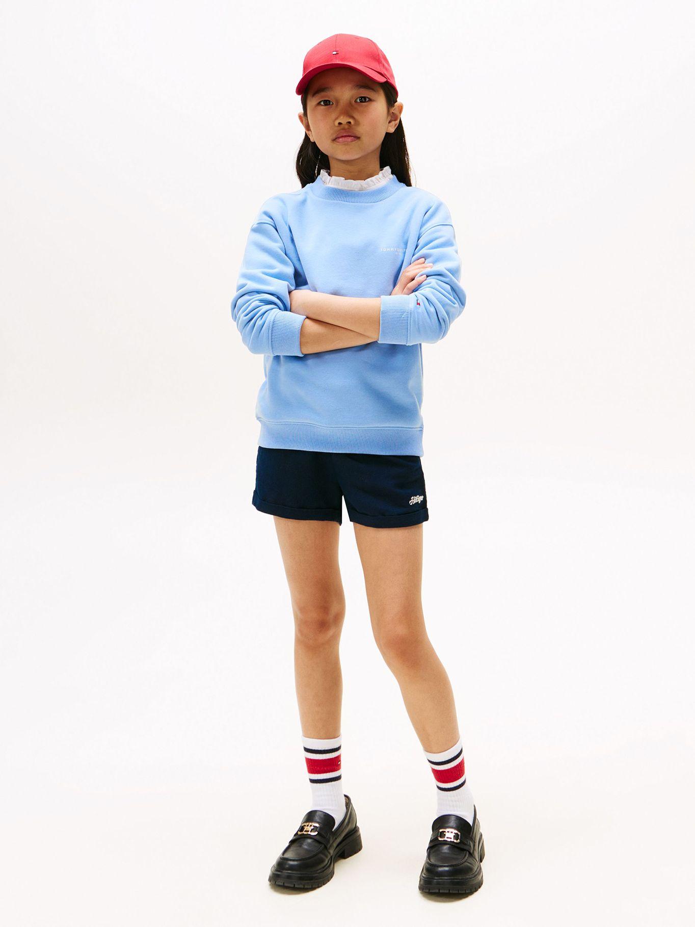 Polerón De Cuello Redondo Y Logo Celeste Tommy Hilfiger-5