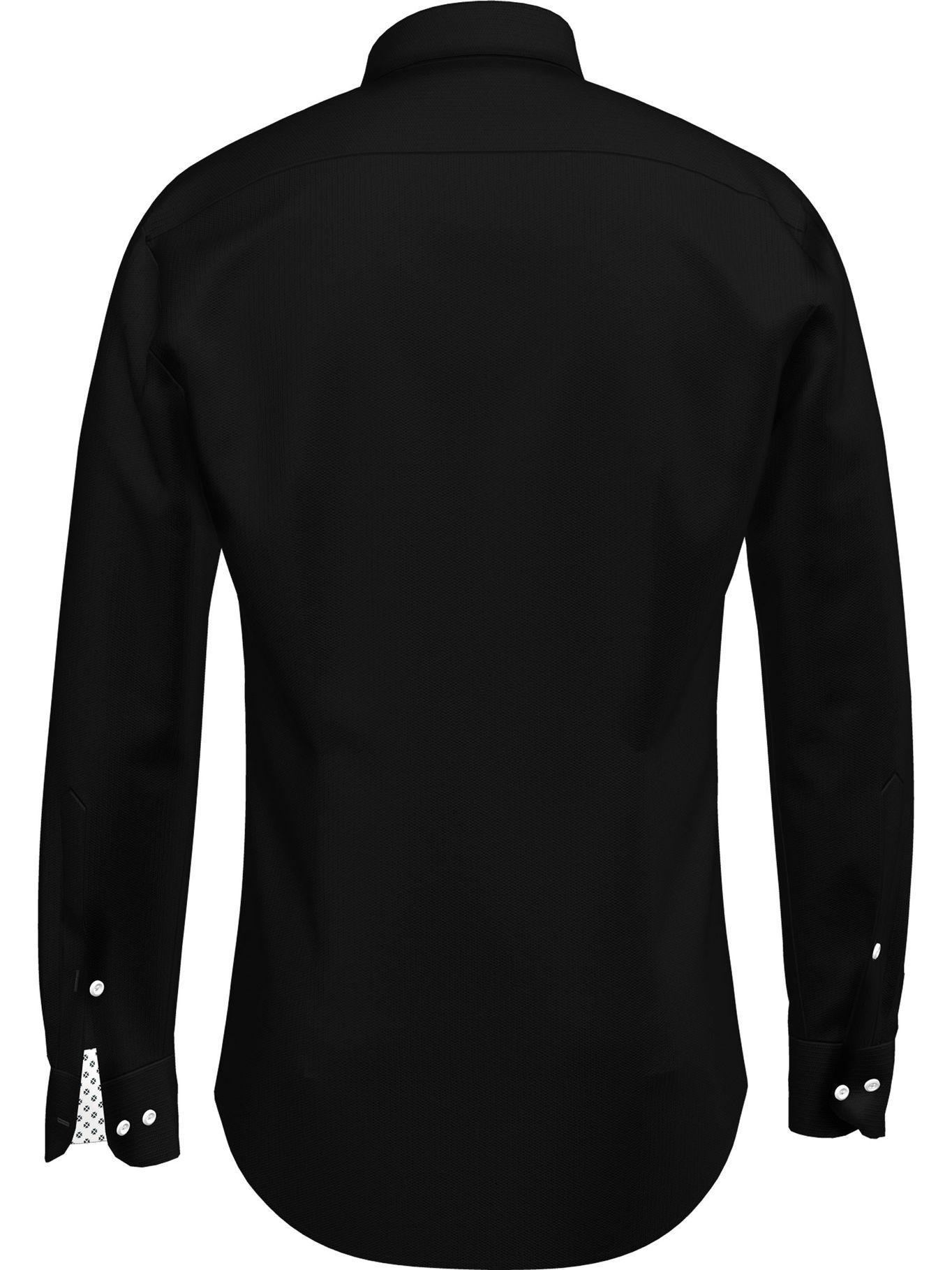 Camisa Th Flex Solid Negro Tommy Hilfiger M2-1