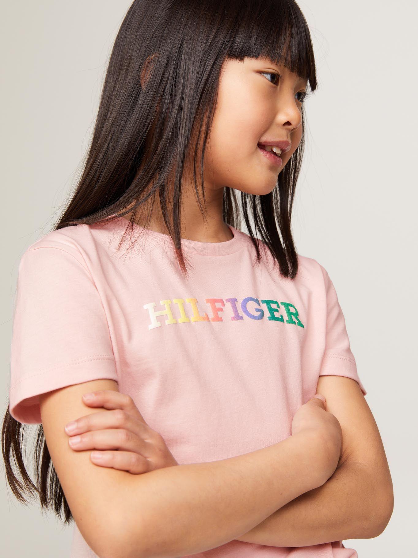 Polera Con Logo Niña Rosado Tommy Hilfiger-3