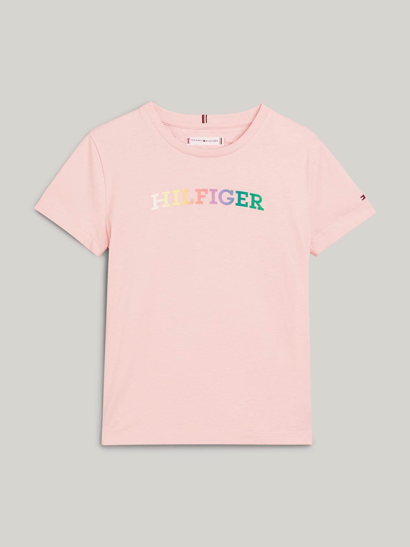 Polera Con Logo Niña Rosado Tommy Hilfiger-4