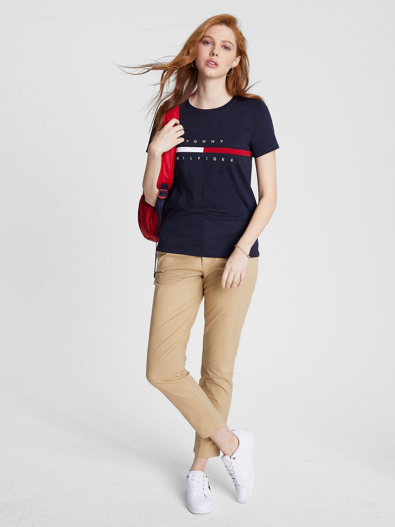 Polera Tina Madison Con Logo Azul Tommy Hilfiger-3