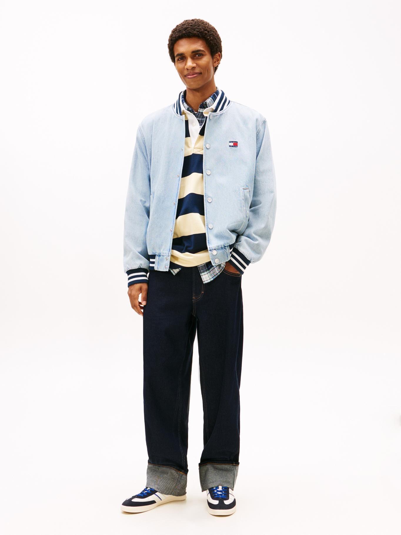 Chaqueta Bomber Hoodie Denim Tommy Jeans Celeste-1