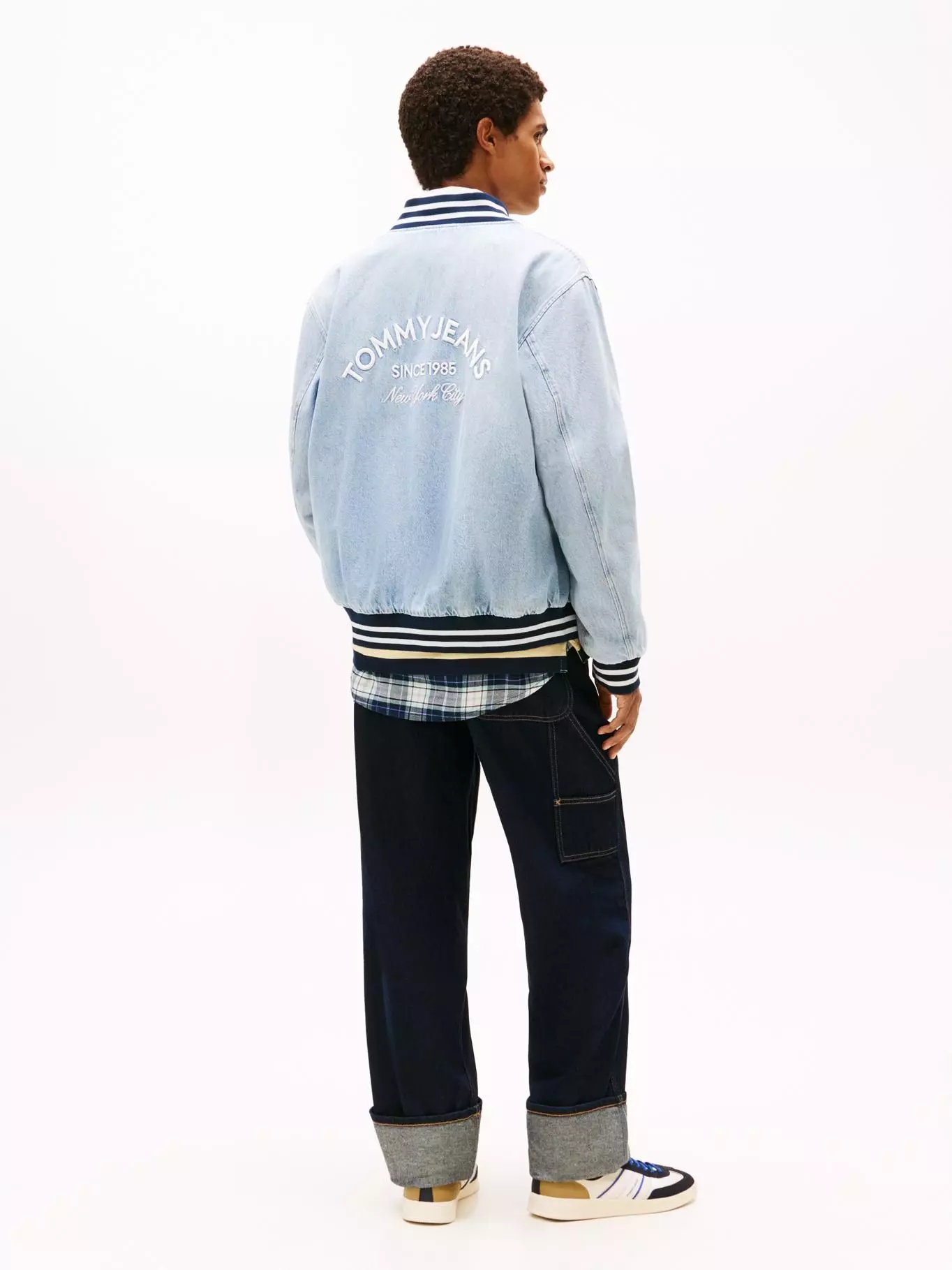 Chaqueta Bomber Hoodie Denim Tommy Jeans Celeste-2