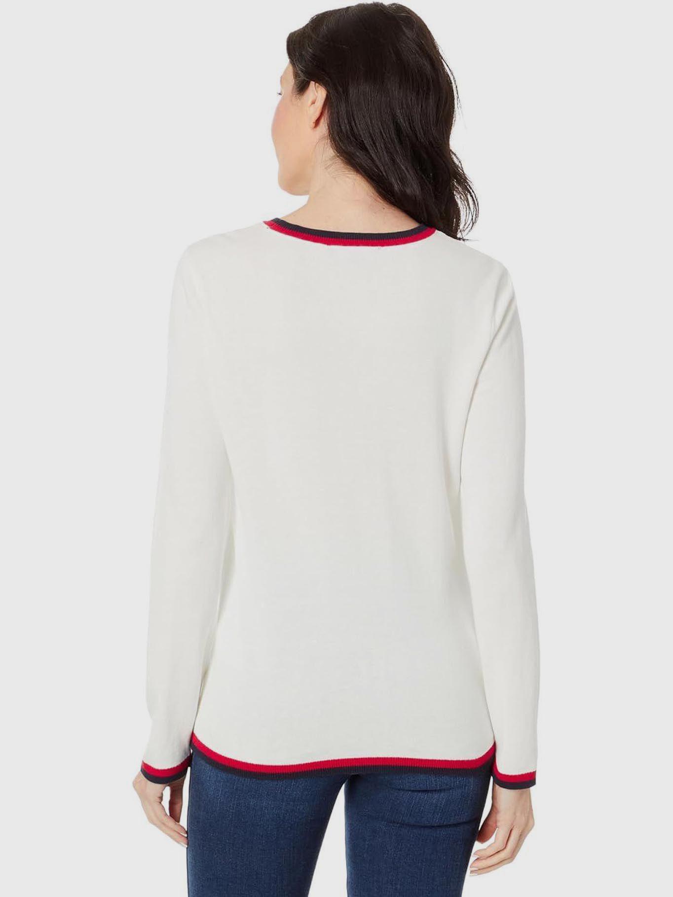 SWEATER DE ALGODÓN INCRUSTACIONES BLANCO TOMMY HILFIGER-1
