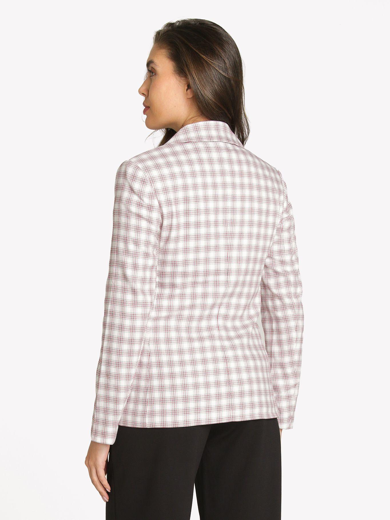 Blazer Con Estampado De Cuadros-3