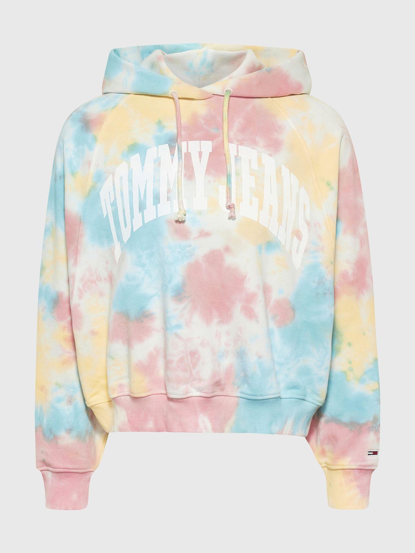 Polerón Hoodie Tie Dye Varsity Blanco Tommy Jeans-4