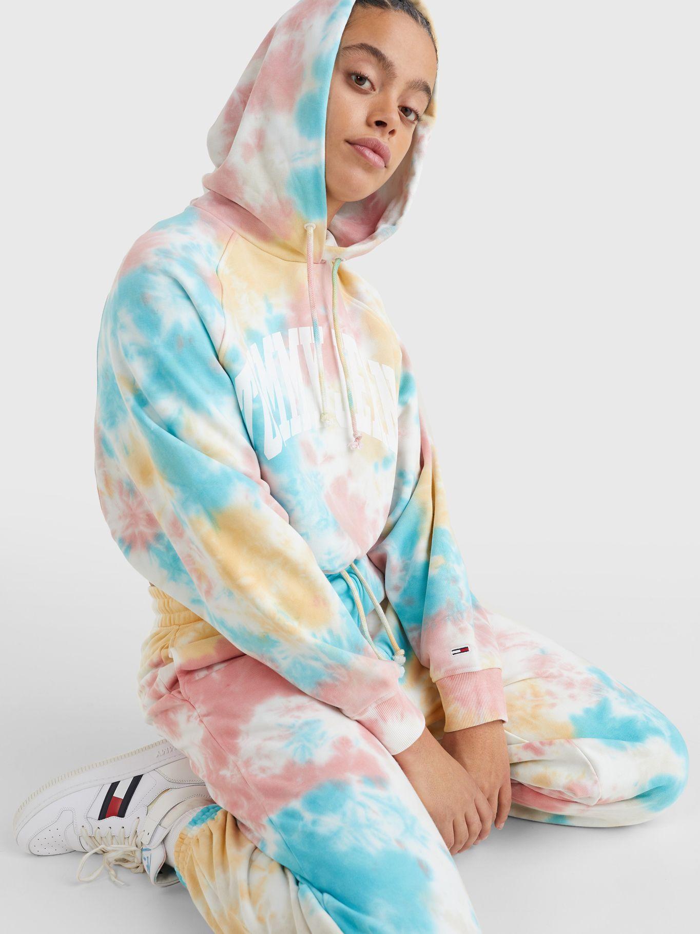 Polerón Hoodie Tie Dye Varsity Blanco Tommy Jeans-2