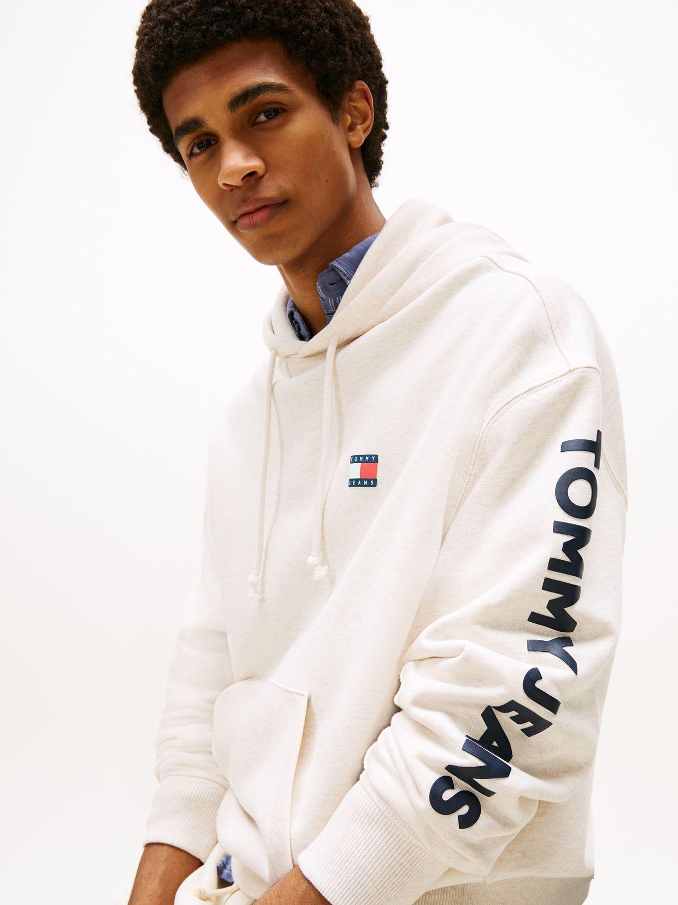 Polerón Hoodie Cropped Con Logo Blanco AE3 Tommy Jeans-3