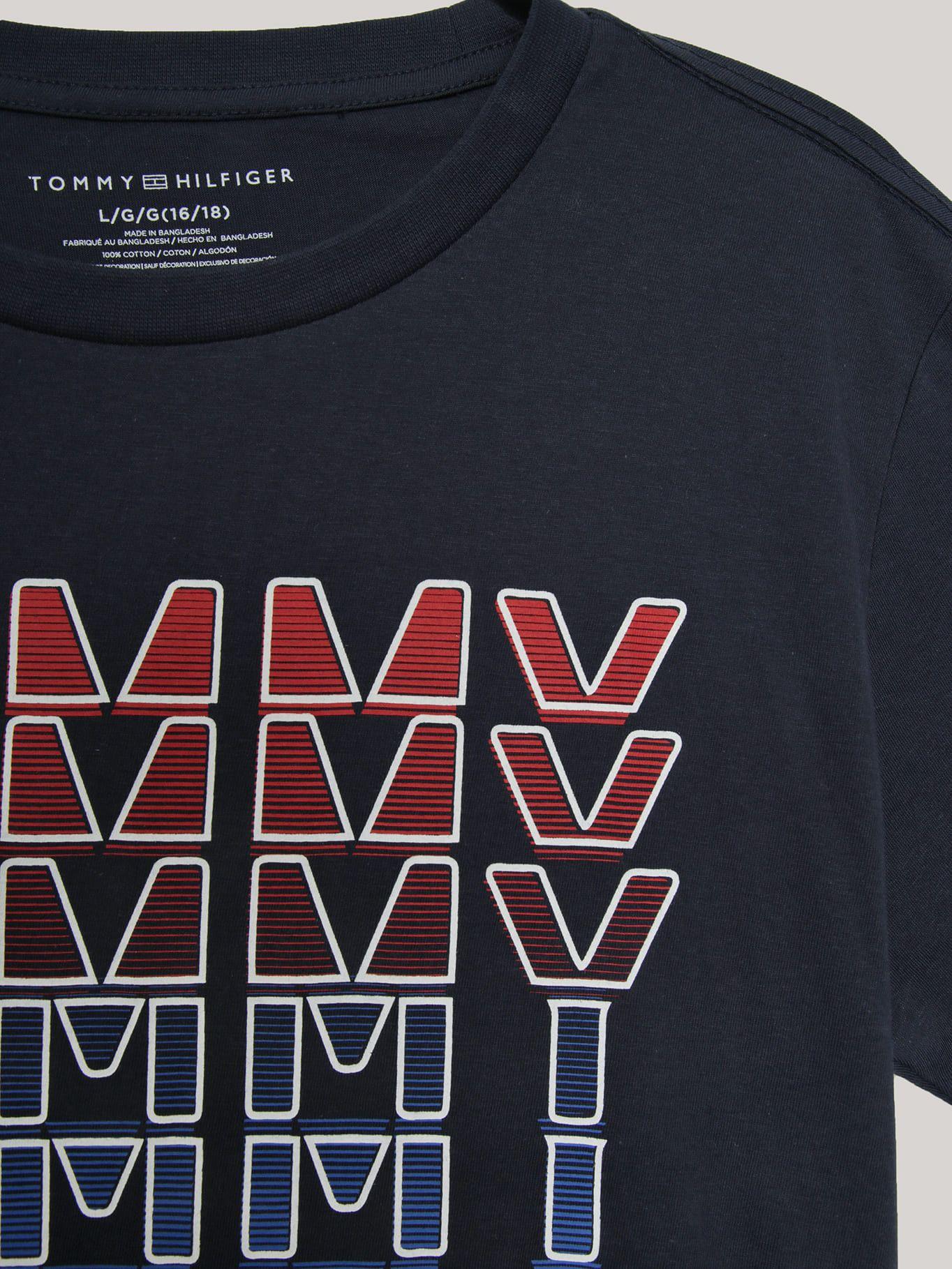 Polera De Niño Flutter Graphic Logo Azul Tommy Hilfiger-2