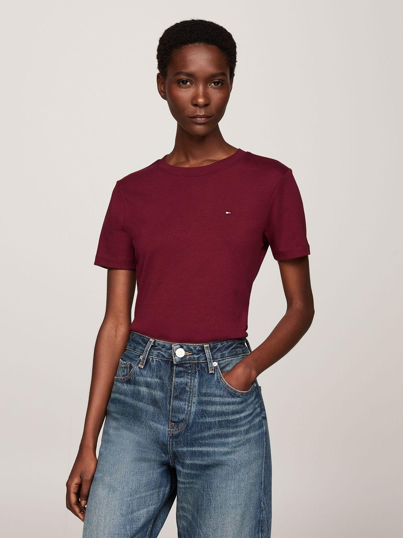 Polera Cody Slim Fit Burdeo Tommy Hilfiger-0