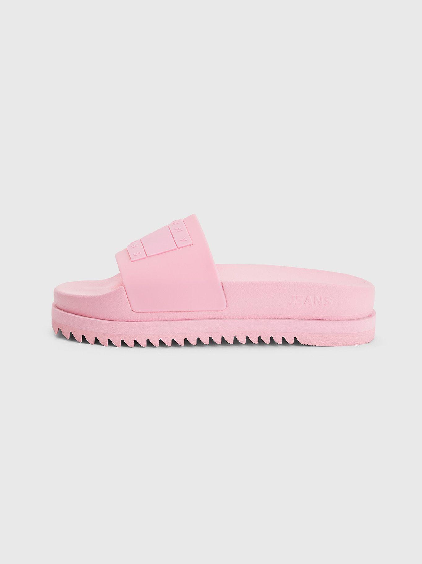 Sandalias Dentadas Con Plataforma Rosado Tommy Hilfiger-4