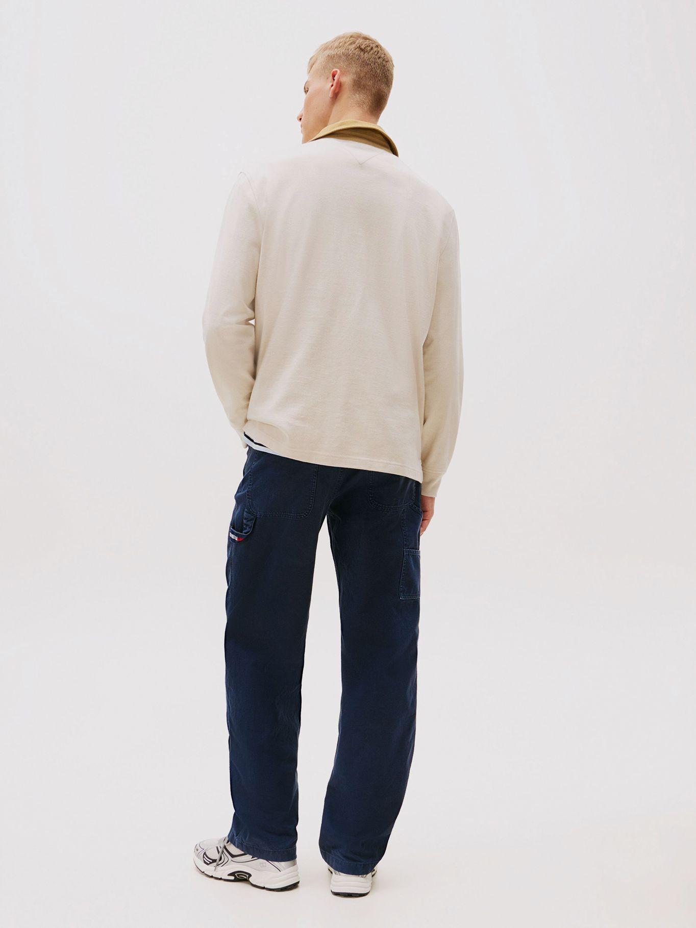 Polo De Rugby Oversize Con Logo Beige Tommy Jeans-2