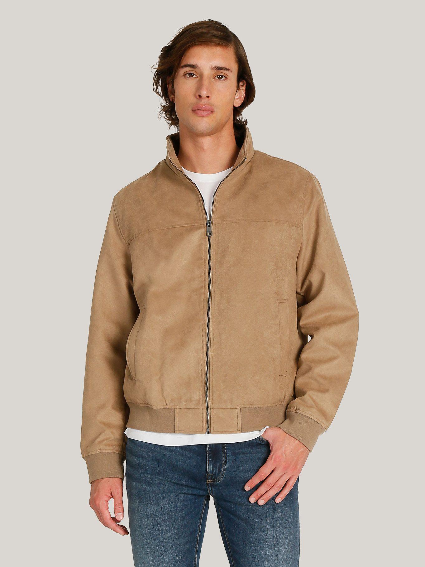 Chaqueta Bomber Microsuede Café Tommy Hilfiger-0