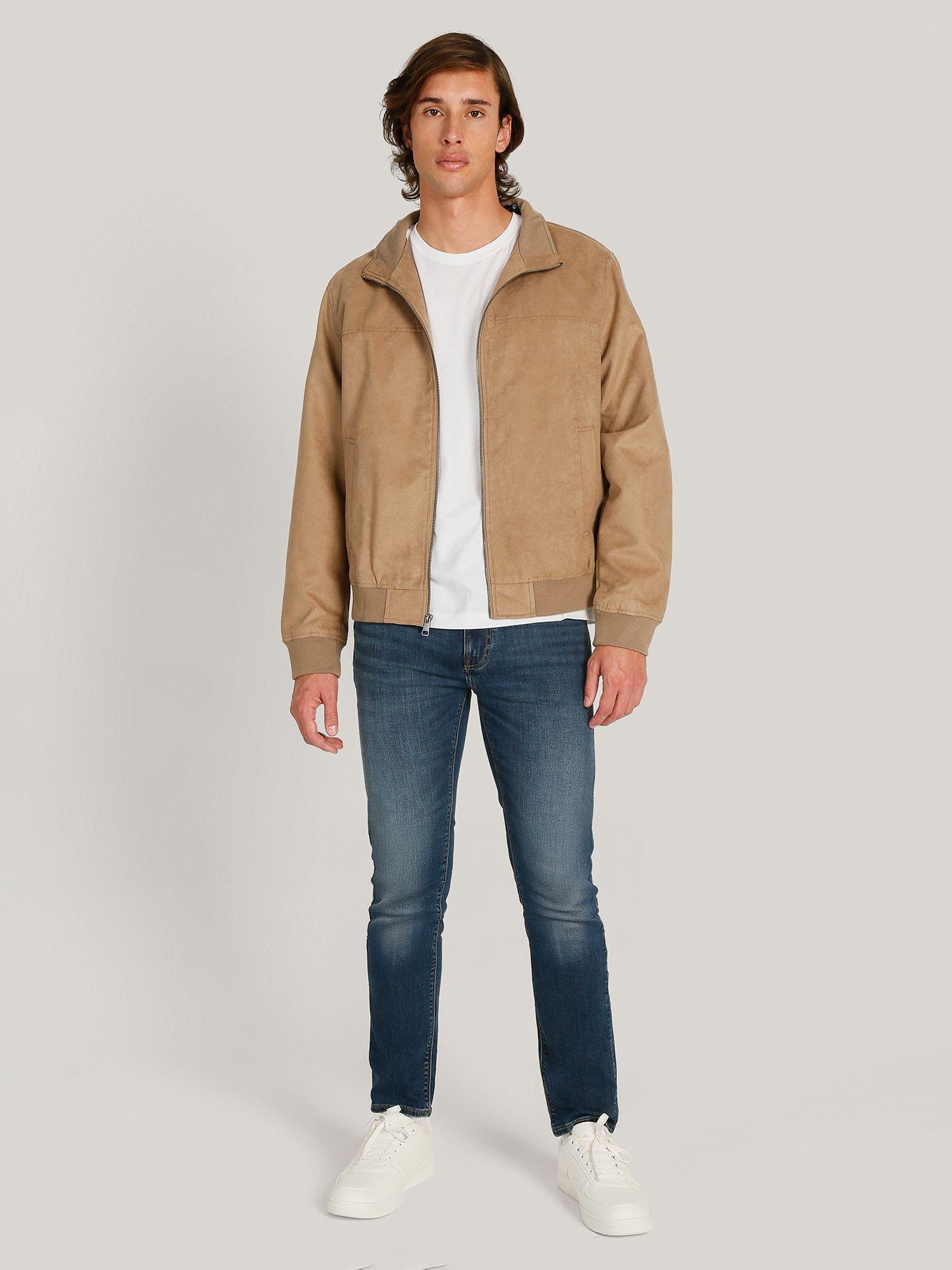 Chaqueta Bomber Microsuede Café Tommy Hilfiger-1