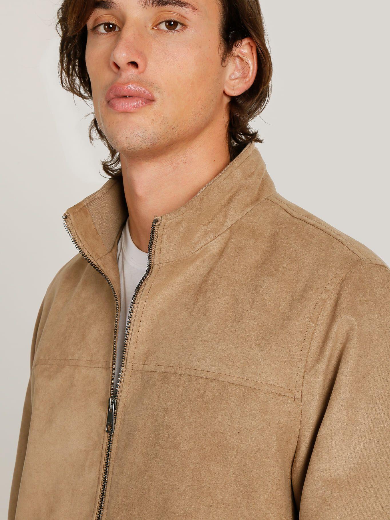 Chaqueta Bomber Microsuede Café Tommy Hilfiger-5