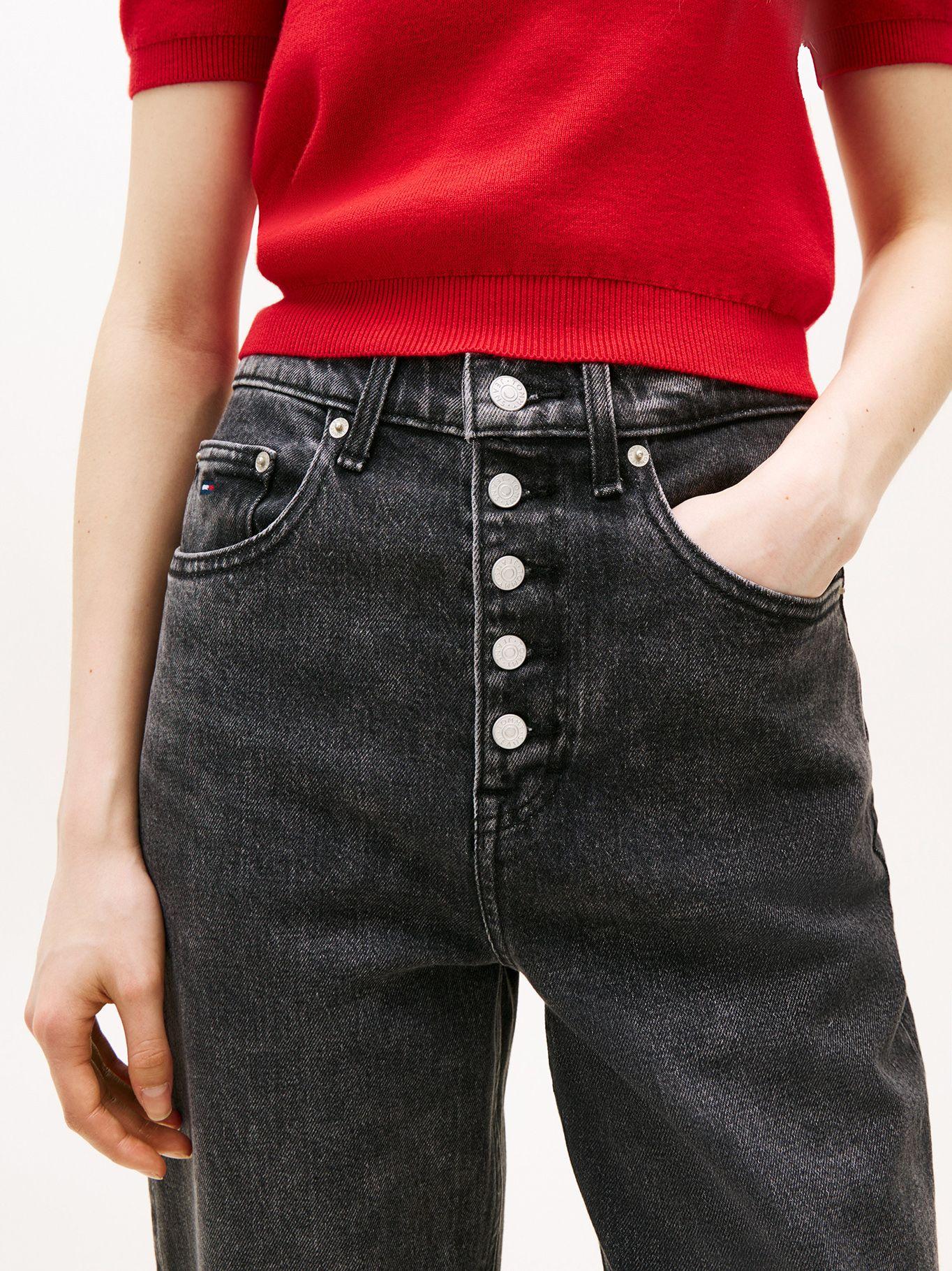 Jeans Mom Tapered Negro Tommy Jeans-3