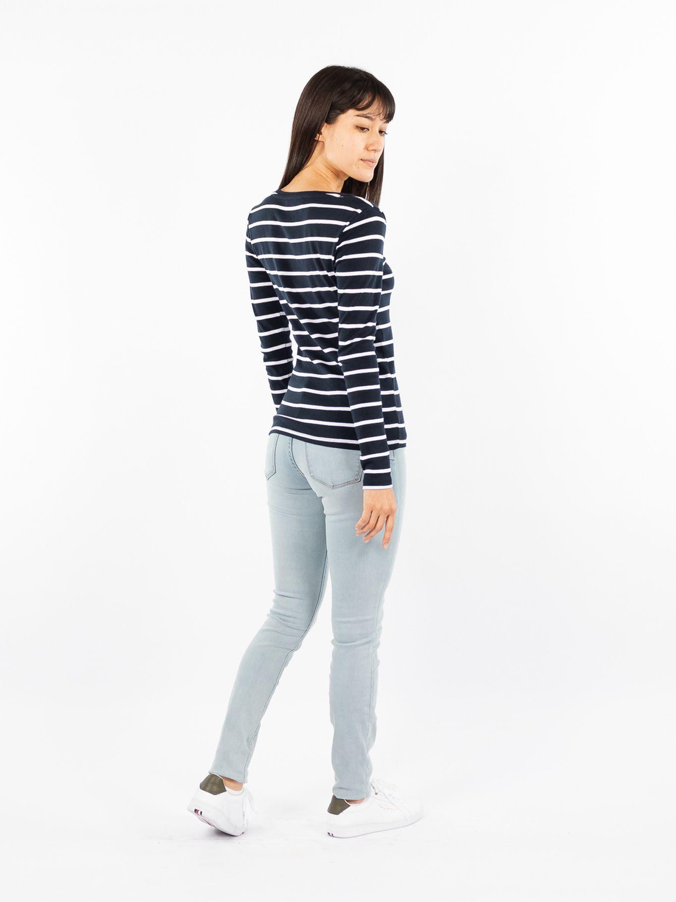 Polera Manga Larga Stripe Print Azul Tommy Hilfiger-1