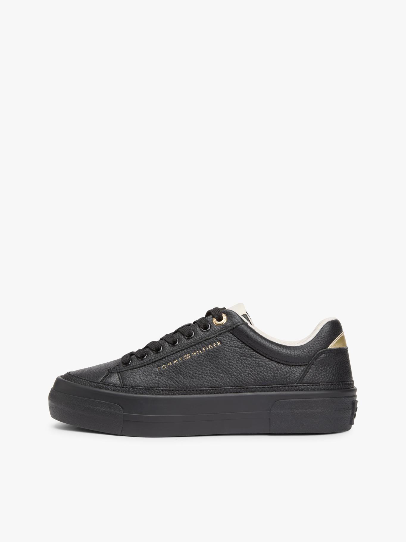 Zapatillas Foxing De Cuero Tommy Hilfiger Negro-5