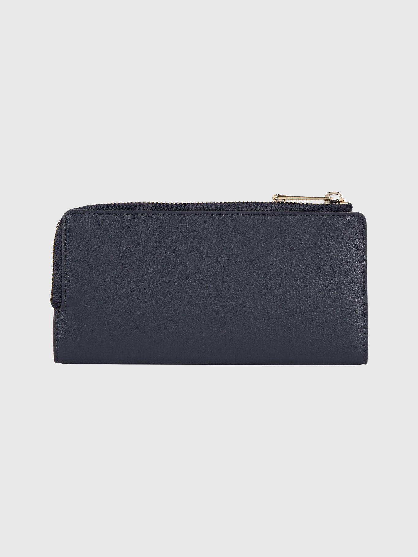 Billetera Monograma Con Cierre Azul Tommy Hilfiger-1
