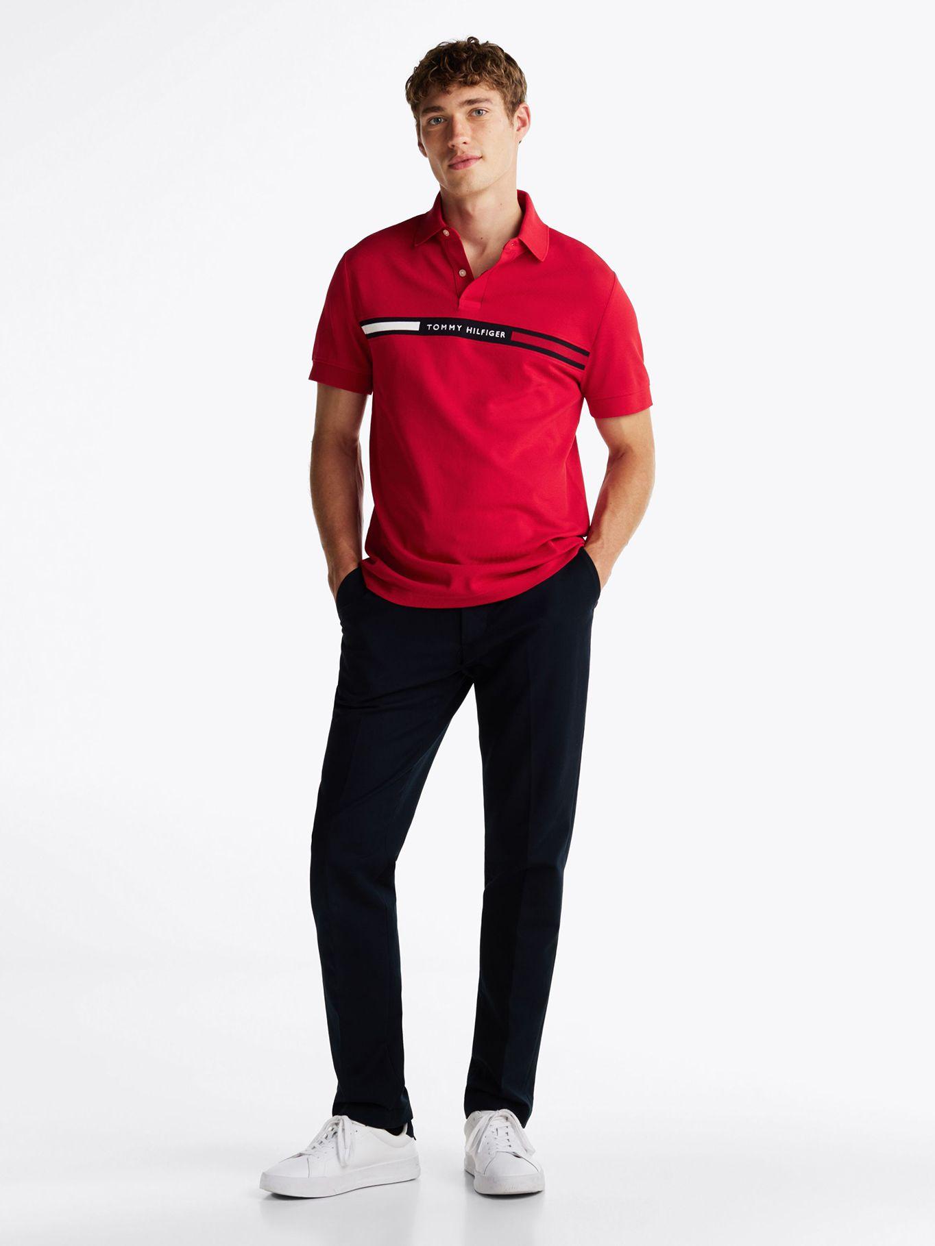 Polo Chest Insert Logo Rojo Tommy Hilfiger-1
