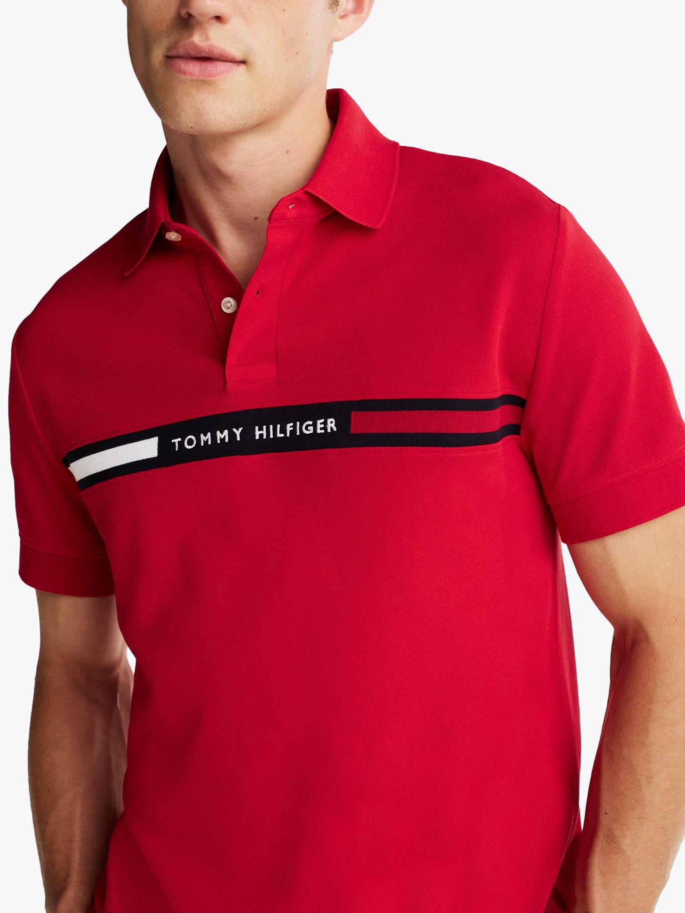 Polo Chest Insert Logo Rojo Tommy Hilfiger-3