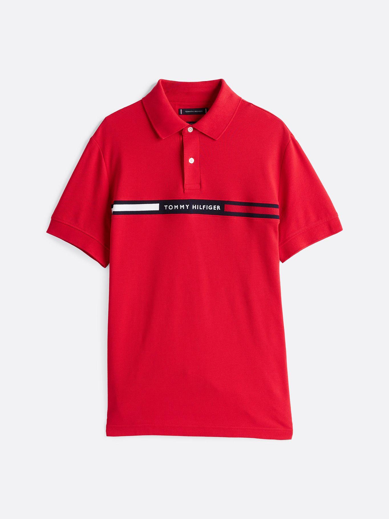 Polo Chest Insert Logo Rojo Tommy Hilfiger-4