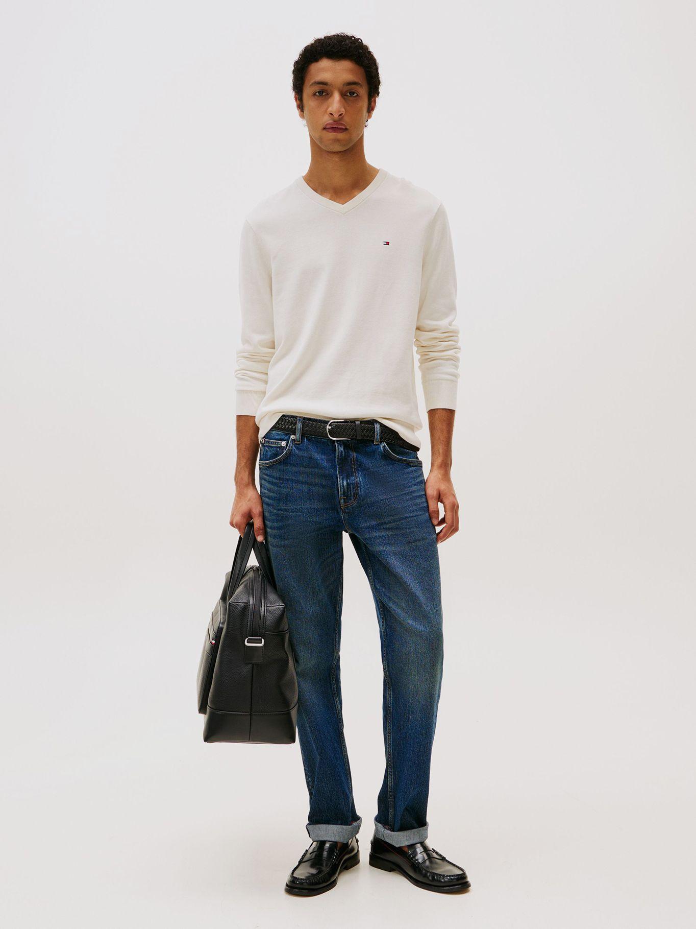 Sweater Básico Signature Z00Neck Blanco Tommy Hilfiger-1