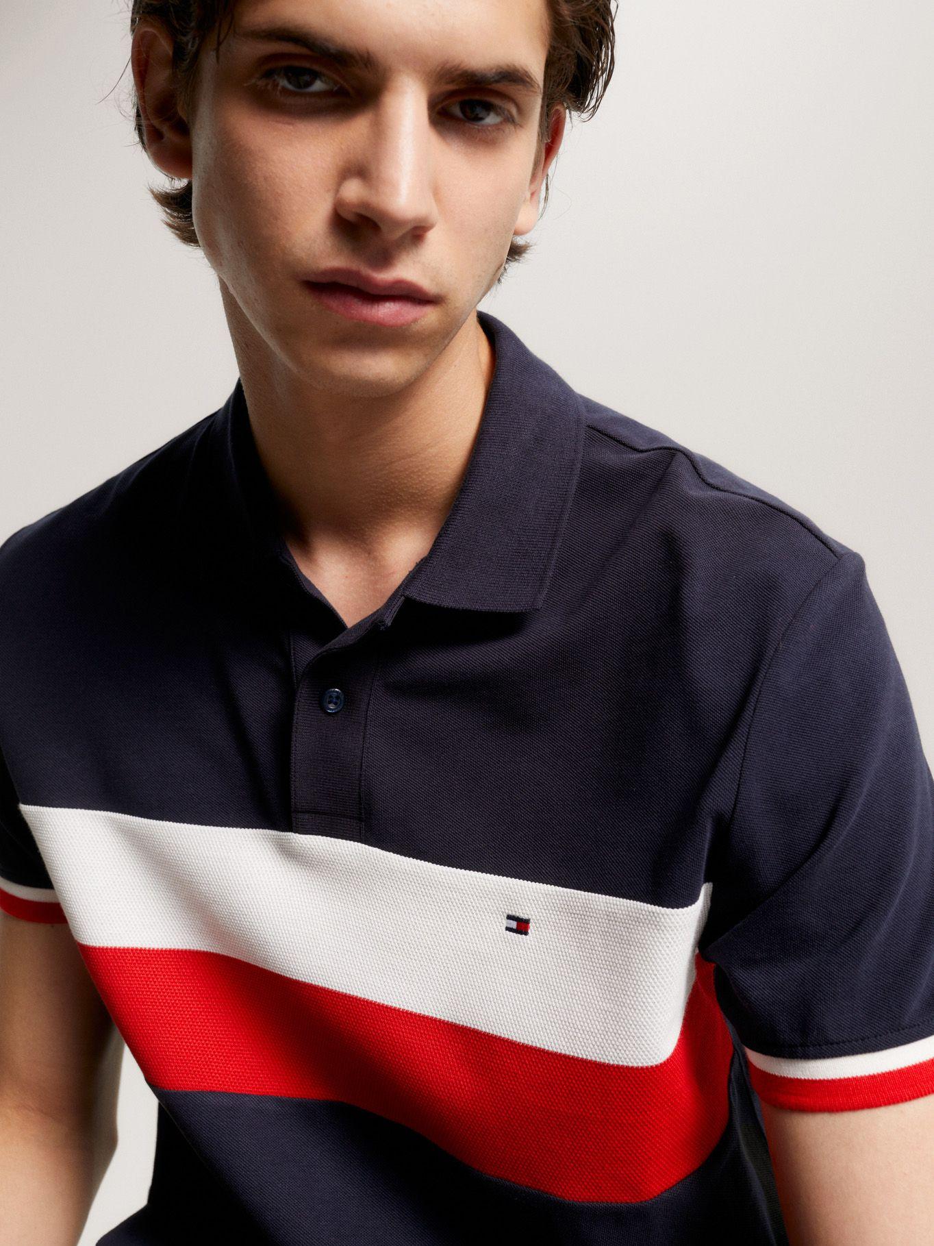Polo Color Con Logo Azul Tommy Hilfiger-3