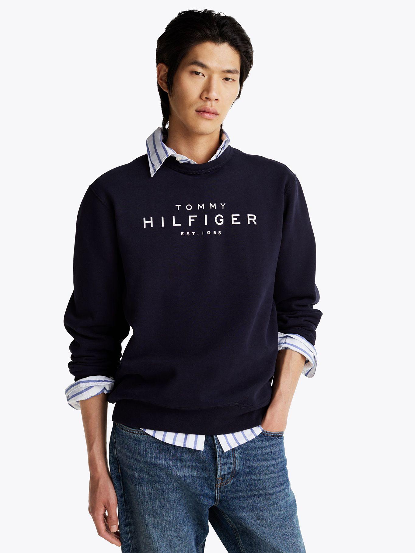 Polerón Solid Con Logo Azul Tommy Hilfiger-0
