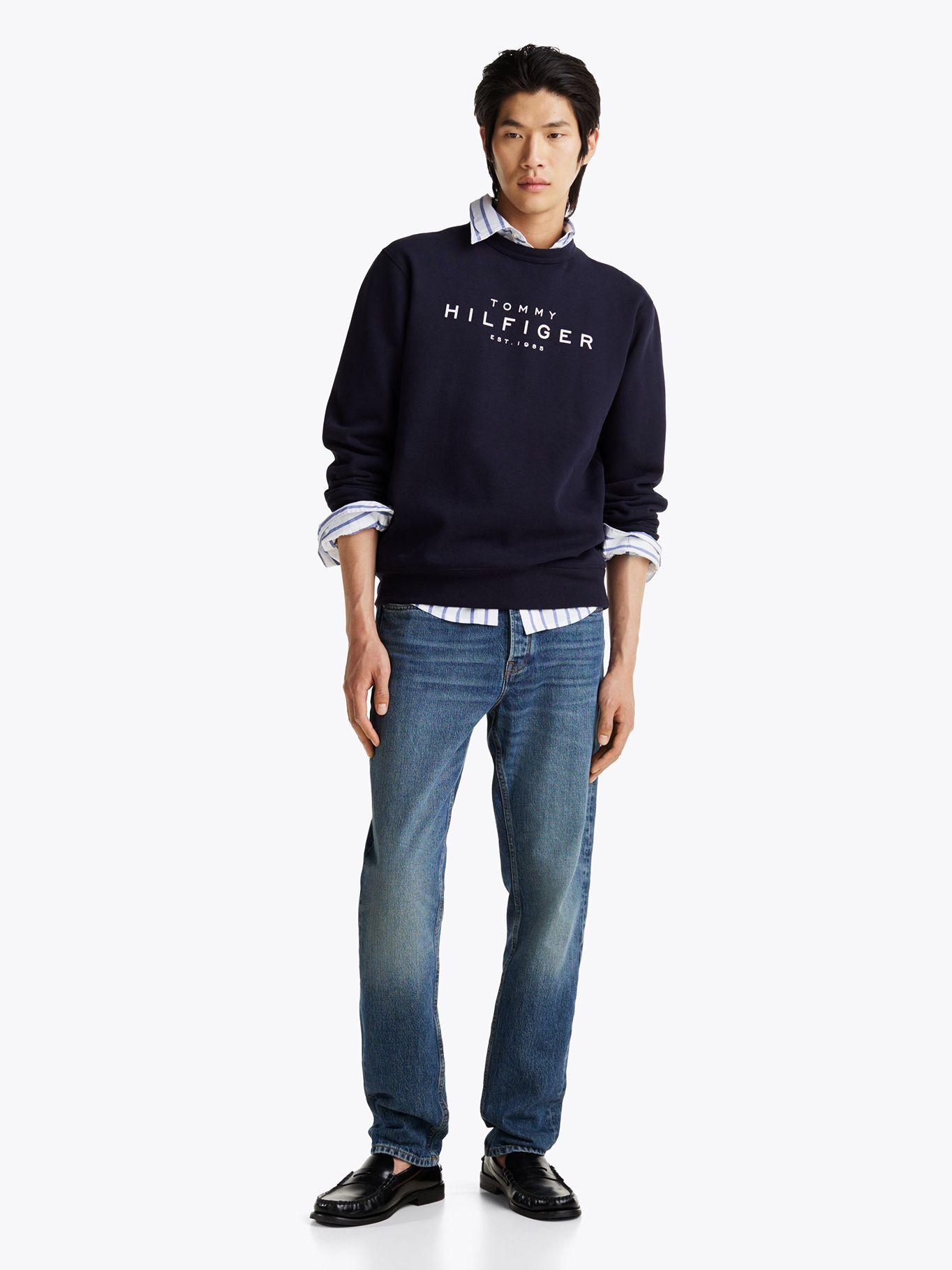 Polerón Solid Con Logo Azul Tommy Hilfiger-1