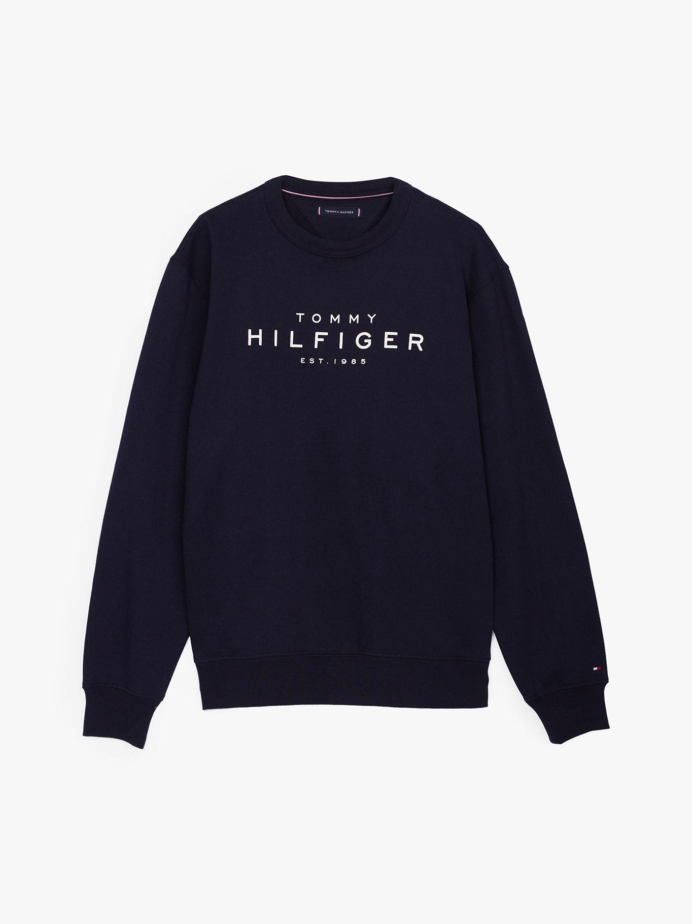 Polerón Solid Con Logo Azul Tommy Hilfiger-4