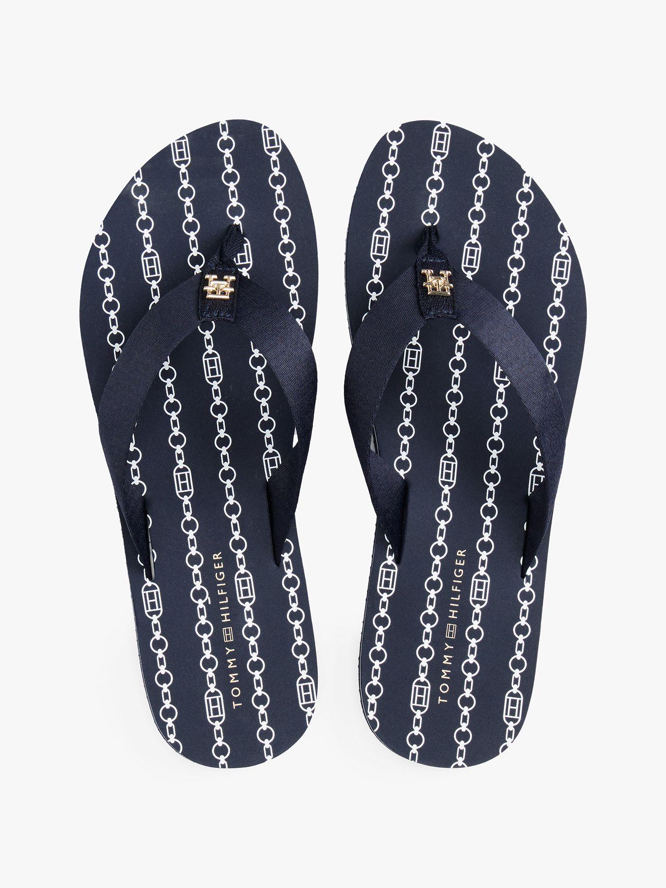 Sandalias TH Trenzadas De Monograma Azul Tommy Hilfiger-2