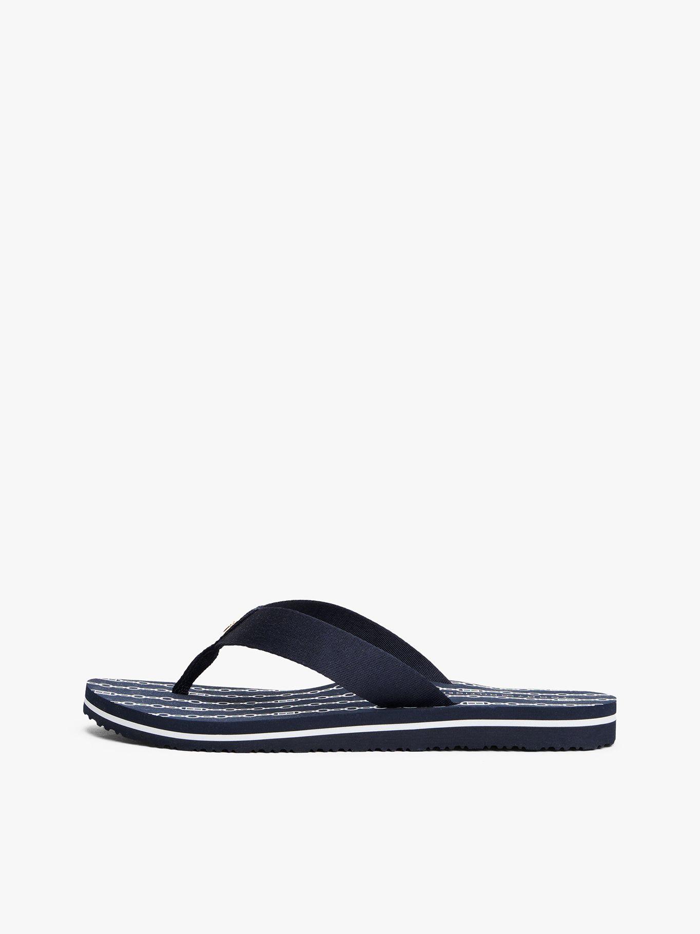 Sandalias TH Trenzadas De Monograma Azul Tommy Hilfiger-5