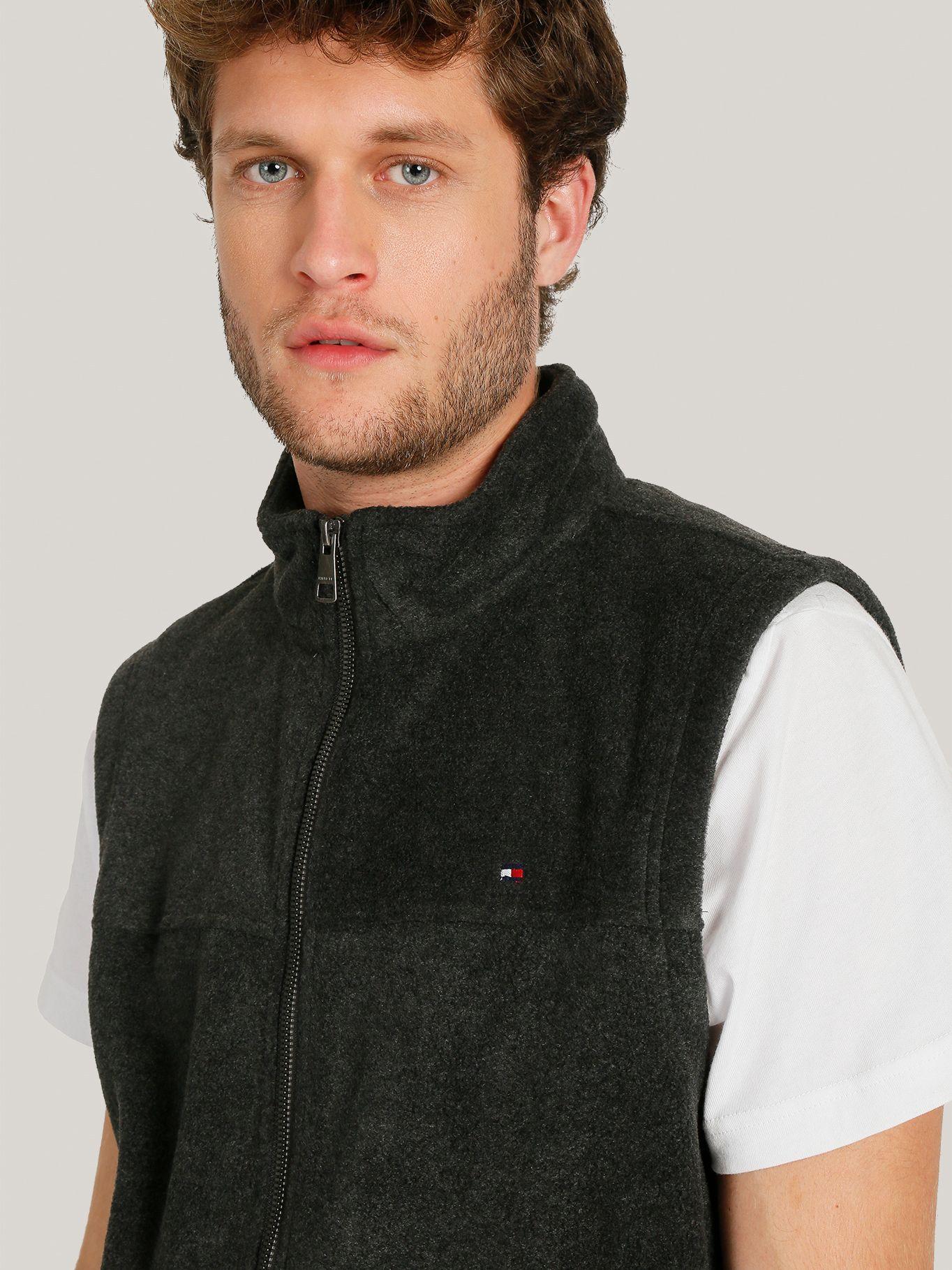 Chaqueta Vest Solid Logo Gris Tommy Hilfiger-4